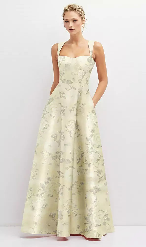 D852FP butter yellow floral フロント