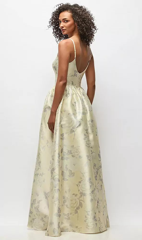 3169FP Butter Yellow Floral バック