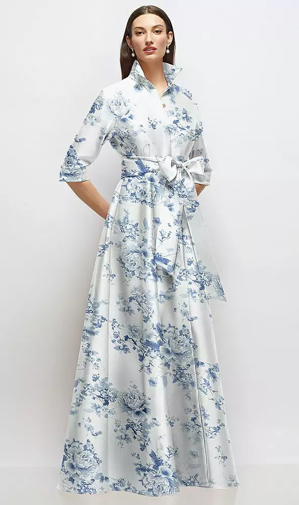 6920FP cottage rose larkspur フロント