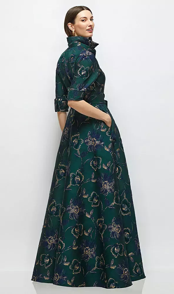 6920OMF evergreen floral バック