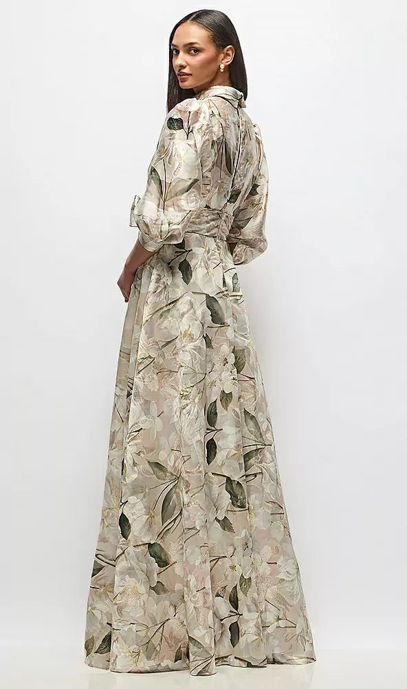 6933MOJ plumeria floral print バック