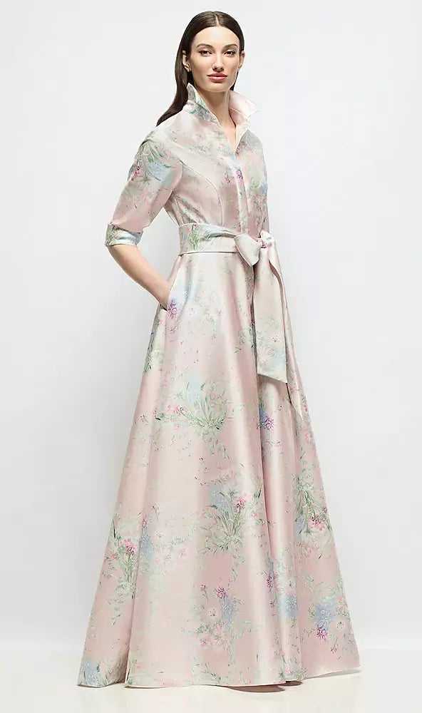 エスメフローラル × フローラルサテン ロングドレス ‐ Style 6920EFP