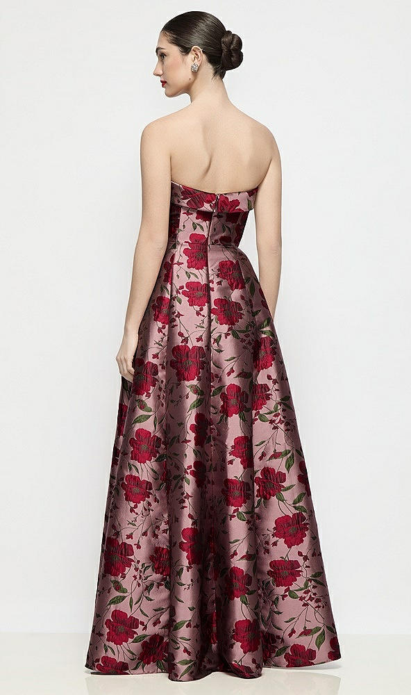 【STYLE: D843WRB】ストラップレス バイアスカフ ワイルドローズ ブロケードドレス - wild rose - Back
