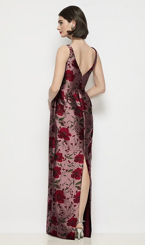 【STYLE: D903WRB】バトーネック ワイルドローズ ブロケード コラムマキシドレス - wild rose - Back