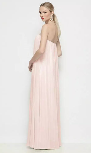 シフォン ストラップレス ロングドレス | 全23色展開 ‐ Style 3204（バック）