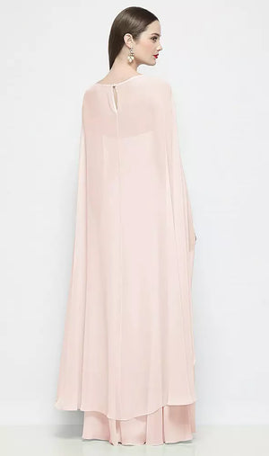 シフォン  ロングドレス | 全23色展開 ‐ Style CAPE1（バック）