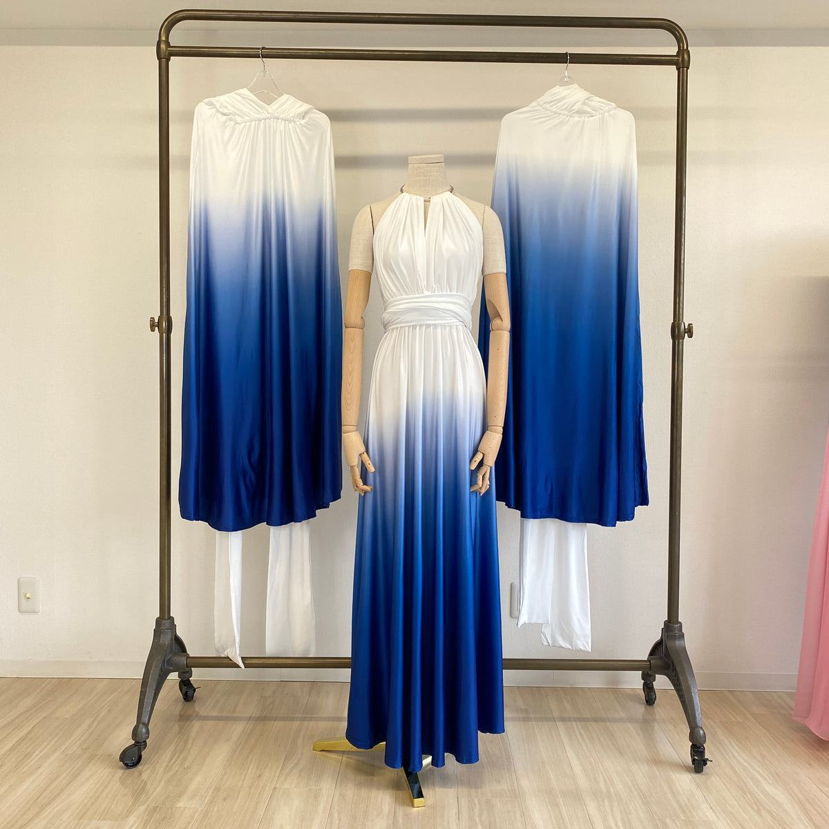 [Beach] TW003 Gradient Twist &amp; Wrap Dress [Same-day shipping] 