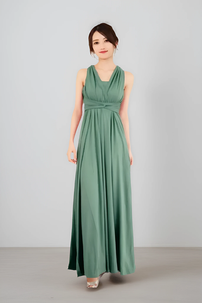 インフィニティ ブライズメイド ドレス 青 ブルー グリーン 大きい