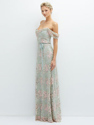 【STYLE: D830】Bow Cuff Strapless Satin Ball Gown with Pockets【COLOR: Auburn Moon】