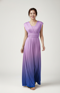 [Dream] TW003 Gradient Twist &amp; Wrap Dress [Same-day shipping] 