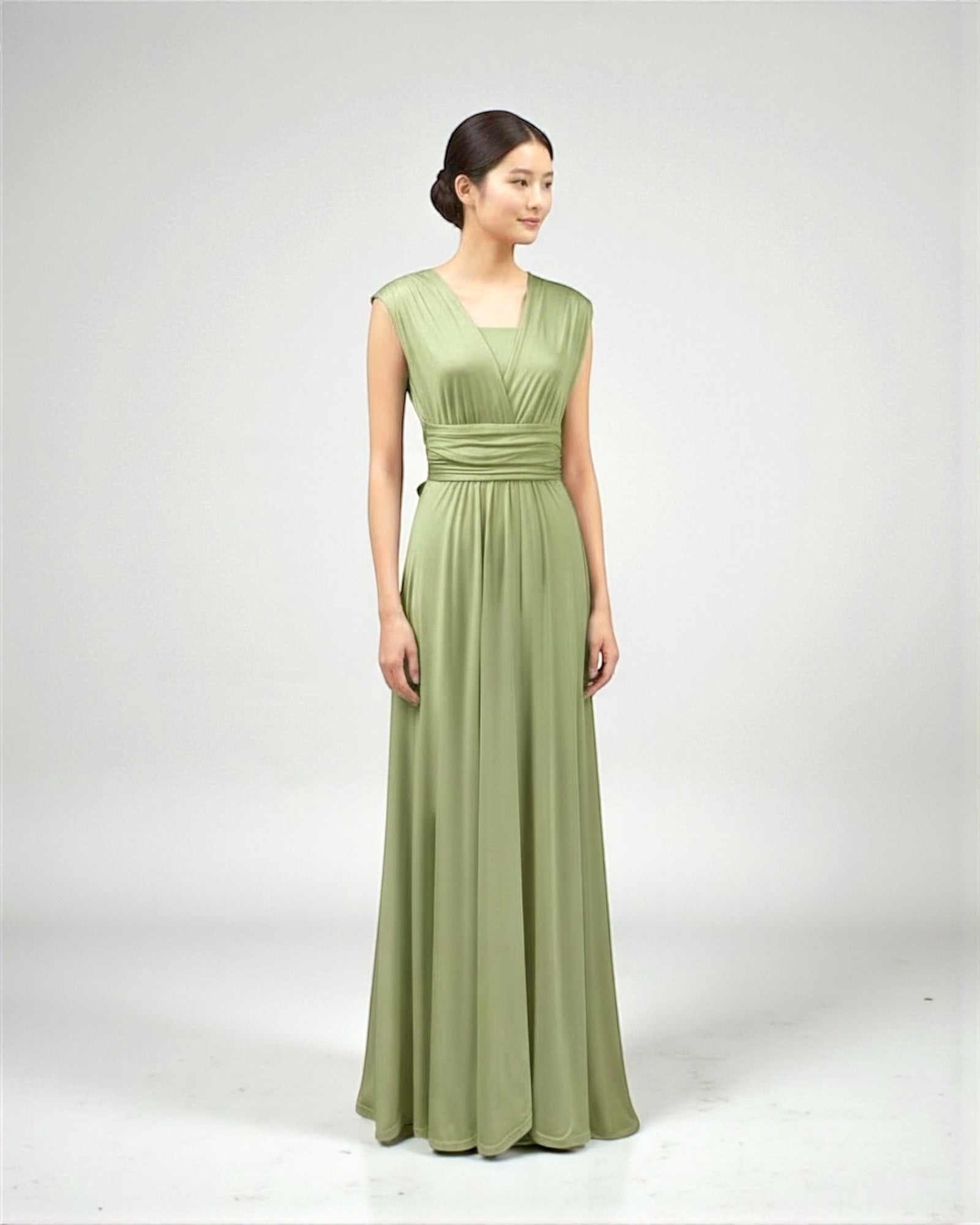 インフィニティ ブライズメイド ドレス 緑 ガーデン グリーン 大きい