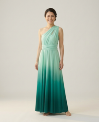 【オリーブ】TW003 グラデーション ツイスト＆ラップドレス【即日発送】