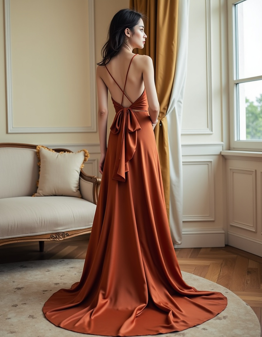 【Solace London】アルバの装飾 ドレープサテンガウン サテンロングドレスコレクション – BridesmaidsJP