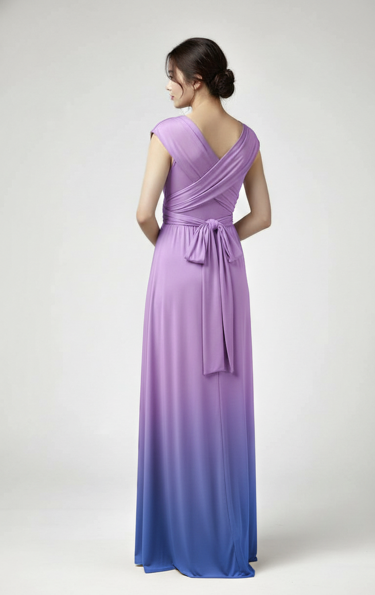 [Dream] TW003 Gradient Twist &amp; Wrap Dress [Same-day shipping] 
