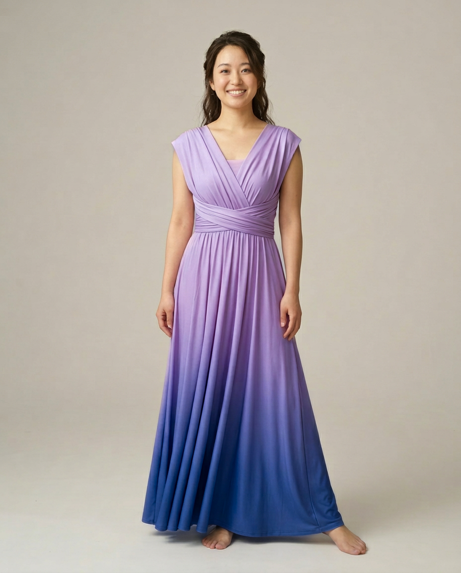 [Dream] TW003 Gradient Twist &amp;amp; Wrap Dress [Same-day shipping] 