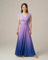 [Dream] TW003 Gradient Twist &amp; Wrap Dress [Same-day shipping] 