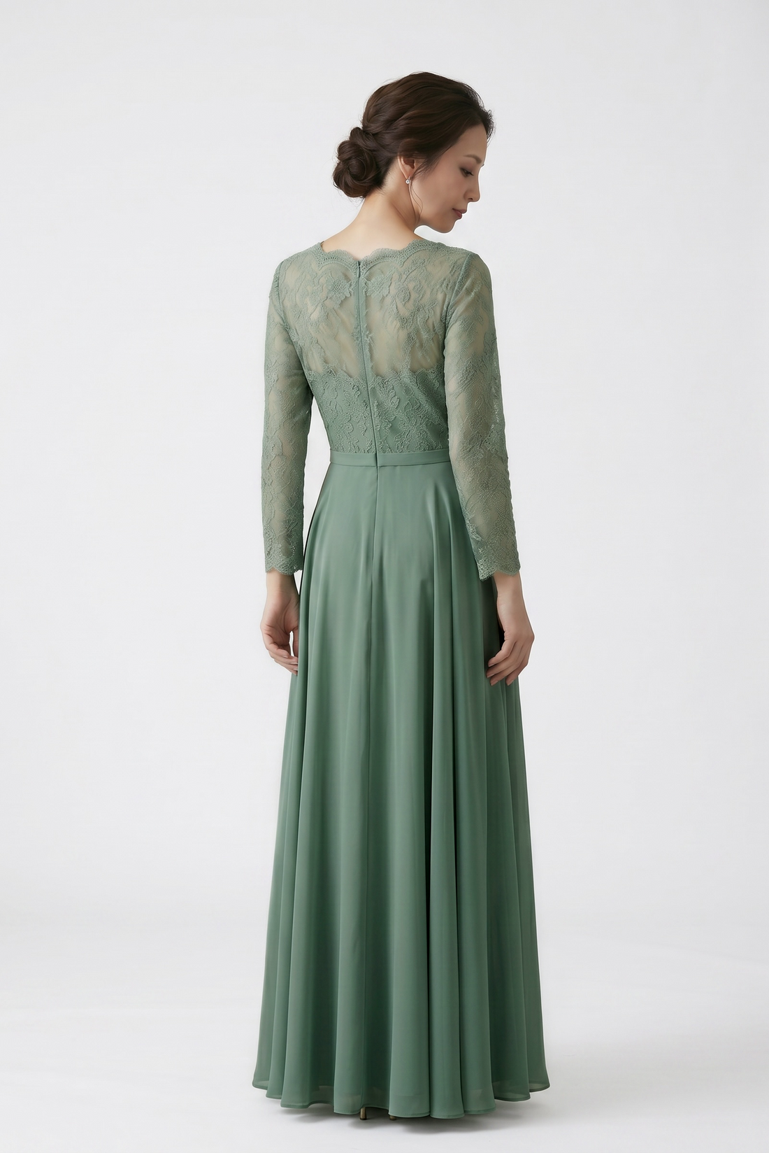 L730 Bridesmaid lace long dress 56 colors