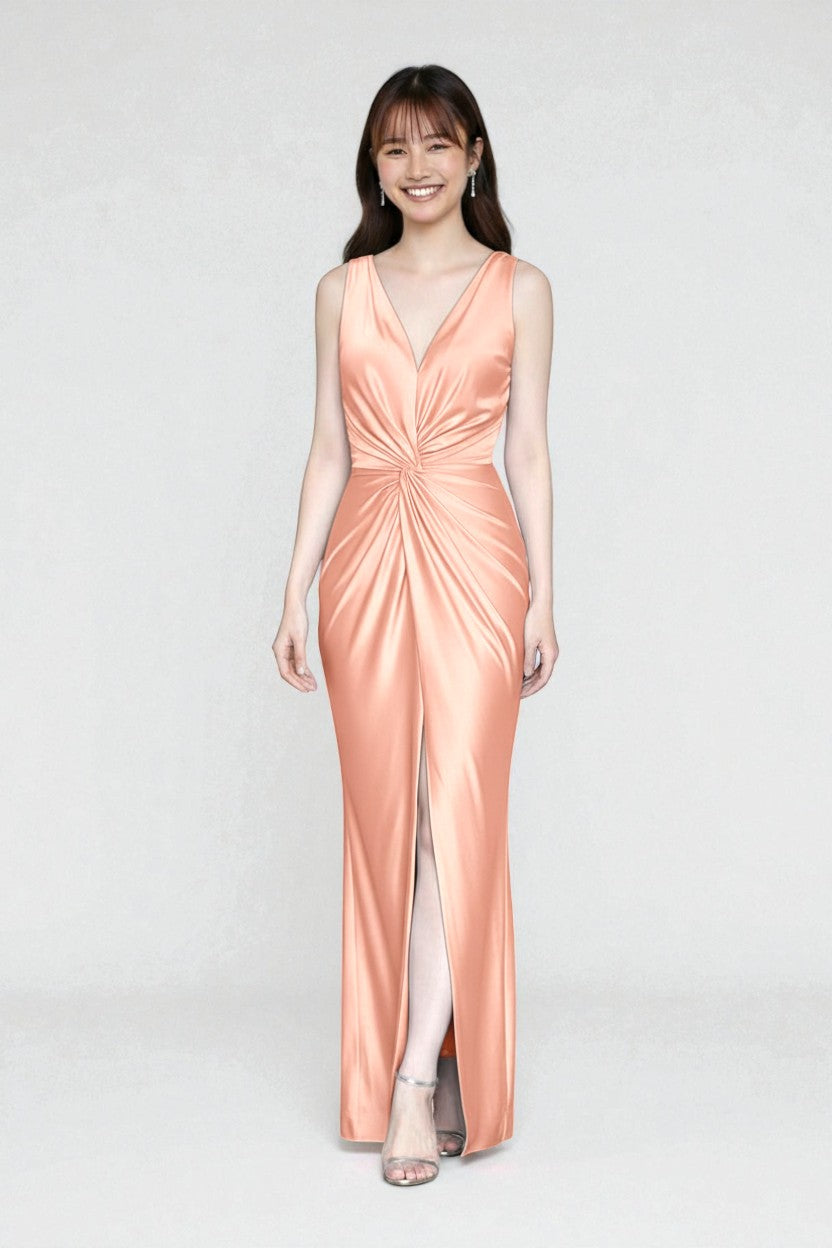 VIERA Vネックドレープドレス 10色 – BridesmaidsJP