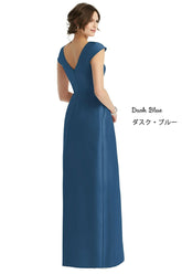 【STYLE: D767】サテンツイル ロングドレス 39色 - サテンツイル 背面