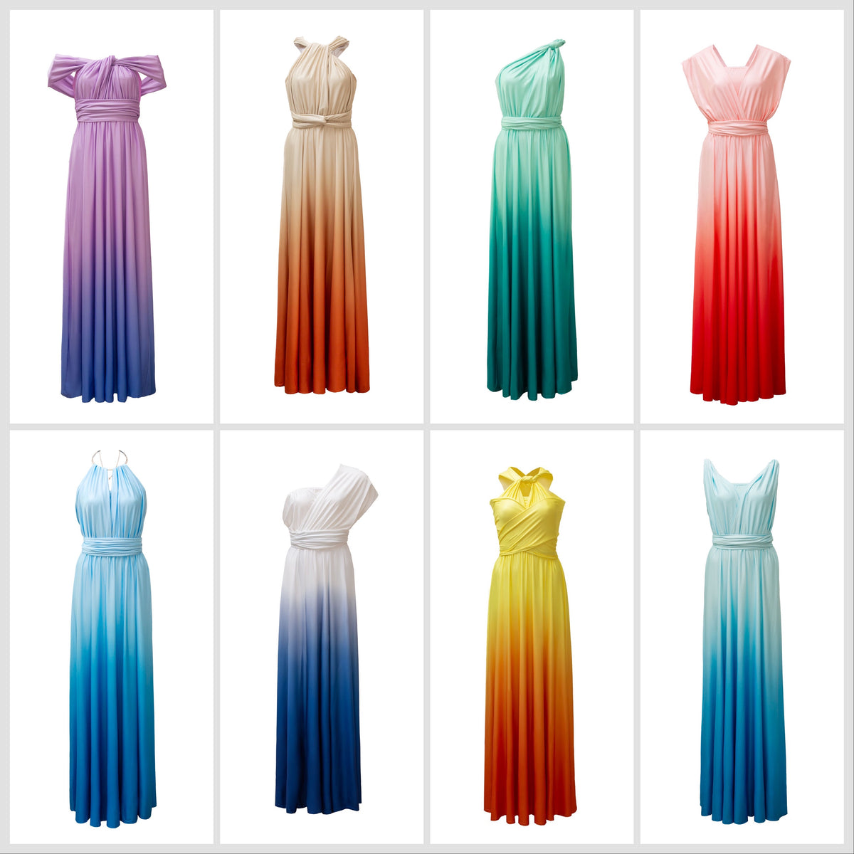 Garden Breeze TW003 Gradient Twist & Wrap Infinity Dress 9 Colors [Order Item] 