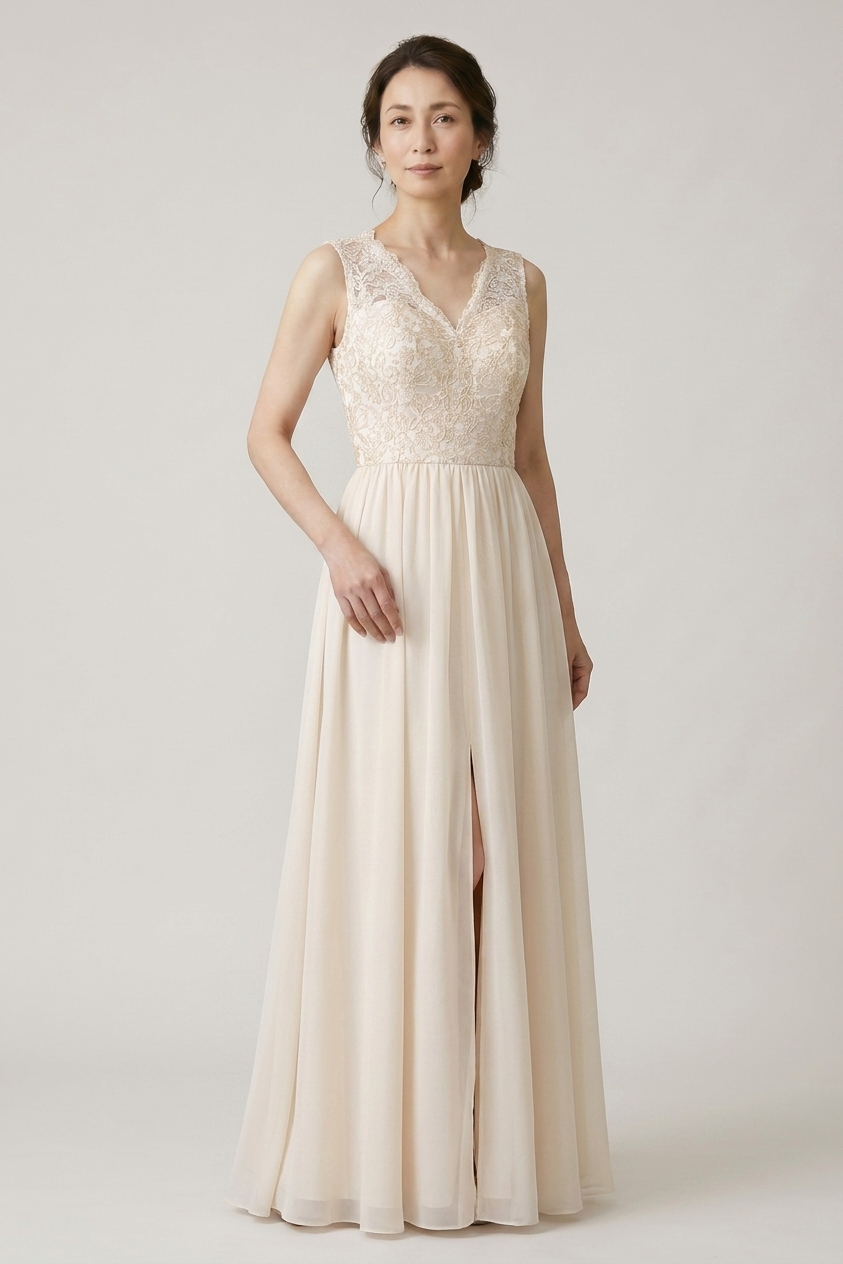 L730 Bridesmaid lace long dress 56 colors