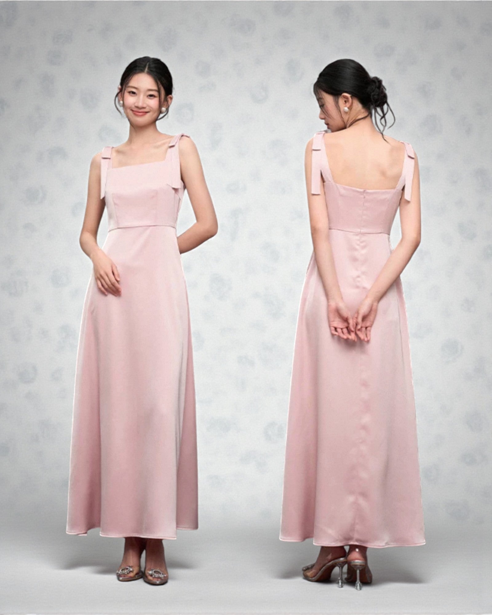 受注生産/オーダーメイド】 サテンロングドレス 12種類のデザイン