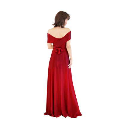 [Same-day shipping] TW002 Twist &amp;amp; Wrap Infinity Dress [Masala Red]