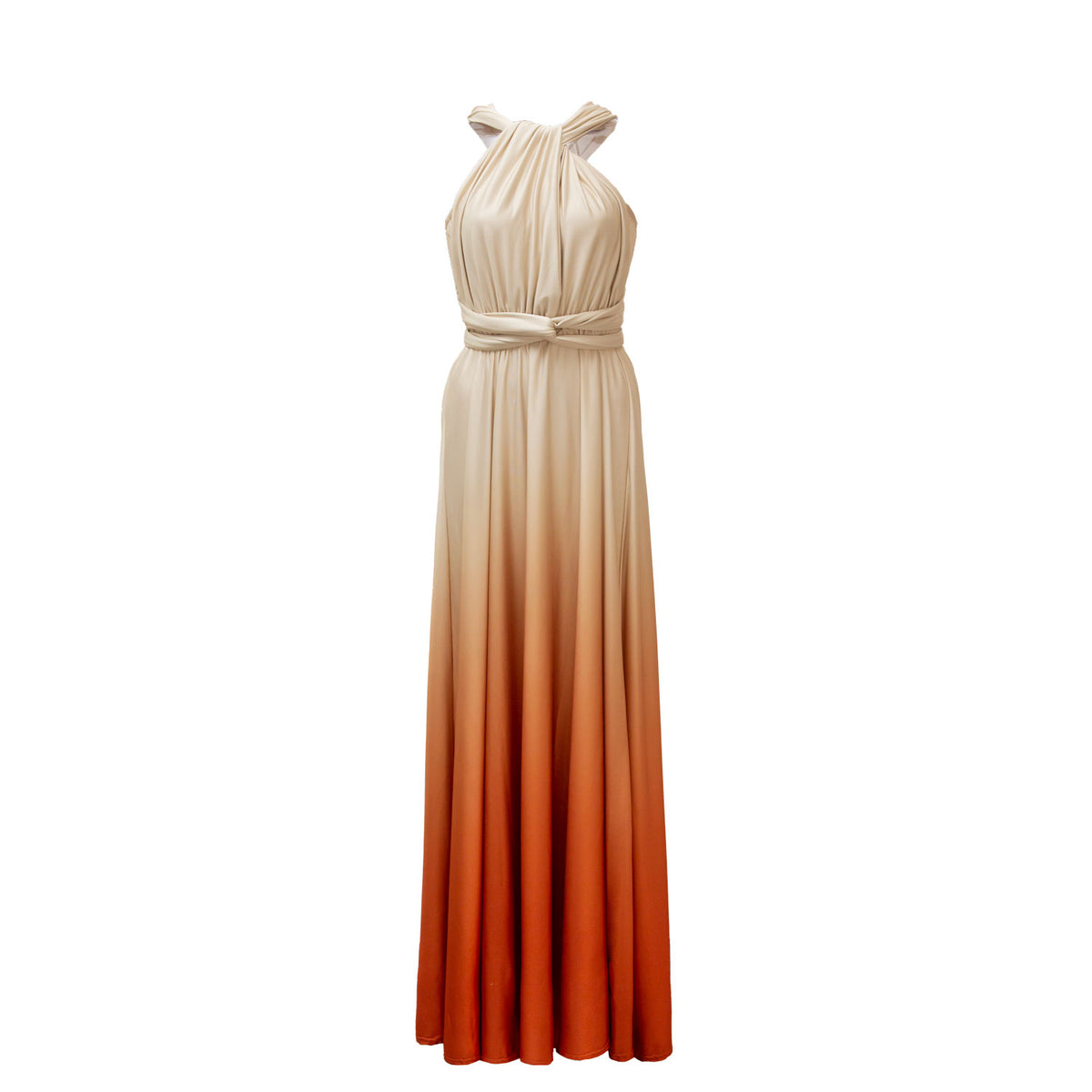 [Bronze] TW003 Gradient Twist &amp; Wrap Dress [Same-day shipping] 