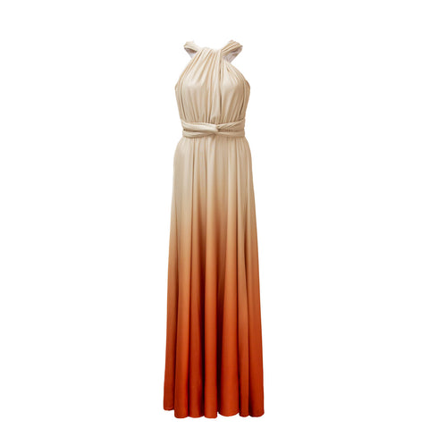 [Bronze] TW003 Gradient Twist & Wrap Dress [Same-day shipping] 