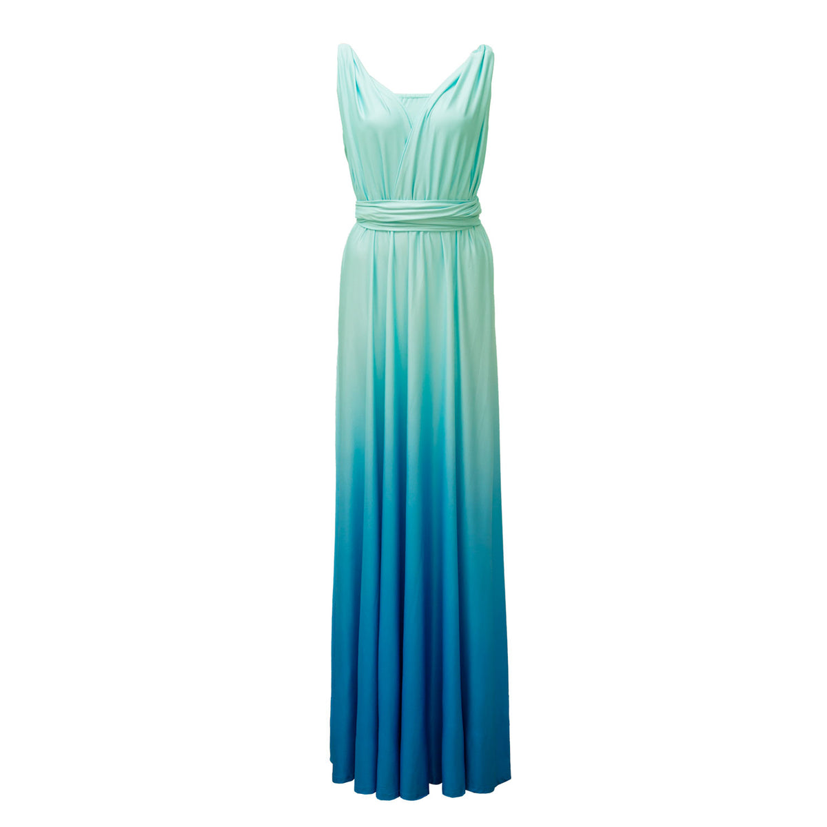 [Ocean] TW003 Gradient Twist &amp; Wrap Dress [Same-day shipping] 
