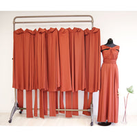  ツイスト＆ラップ インフィニティドレス フリーサイズ 大きいサイズ マタニティ ブライズメイド ドレス 衣装 フラダンス インフィニットドレス　テラコッタ オレンジ