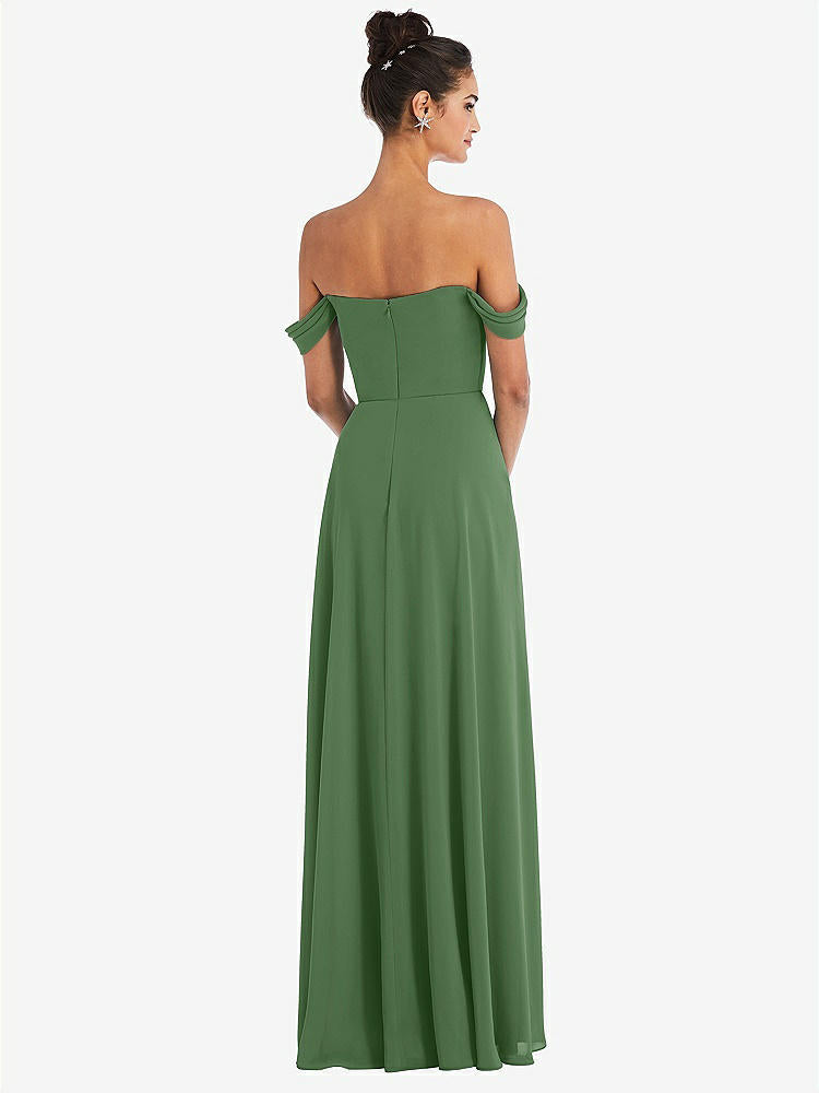 【NEW】【STYLE: TH065】オフショルダー ドレープ ネックライン マキシ ドレス【COLOR: Vineyard Green】【SIZE: 00-30W】