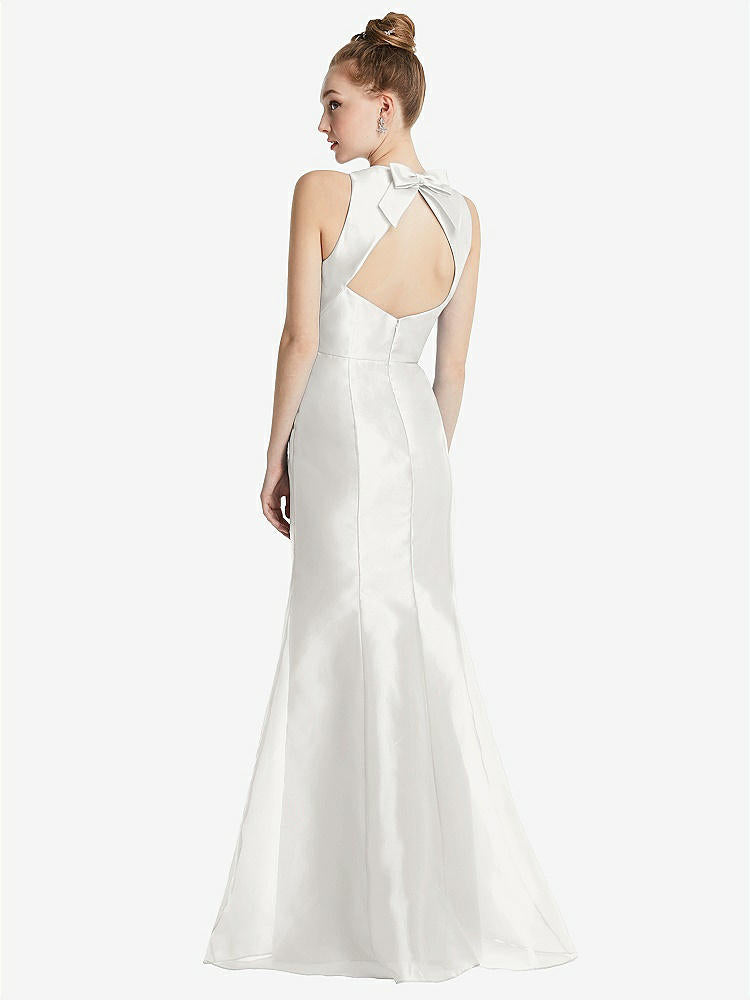 【STYLE: TH069】Bateau Neck Open-Back Maxi Dress with Bow Detail【COLOR: Starlight】