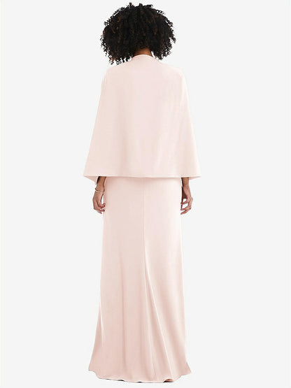 【NEW】【STYLE: J525】オープンフロント スプリット スリーブ ケープ ジャケット【COLOR: Blush】【SIZE: 00-30W】