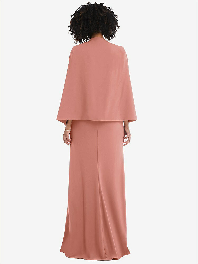 【STYLE: J525】Open-Front Split Sleeve Cape Jacket【COLOR: Desert Rose】