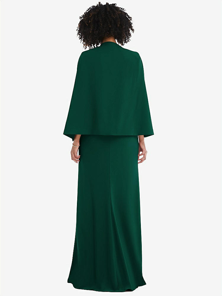 【STYLE: J525】Open-Front Split Sleeve Cape Jacket【COLOR: Hunter Green】