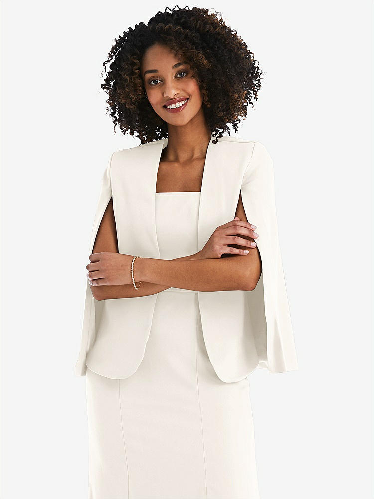 【STYLE: J525】Open-Front Split Sleeve Cape Jacket【COLOR: Ivory】