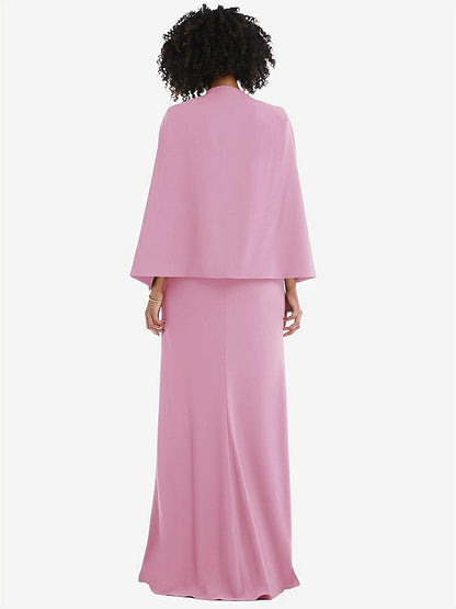 【NEW】【STYLE: J525】オープンフロント スプリット スリーブ ケープ ジャケット【COLOR: Powder Pink】【SIZE: 00-30W】