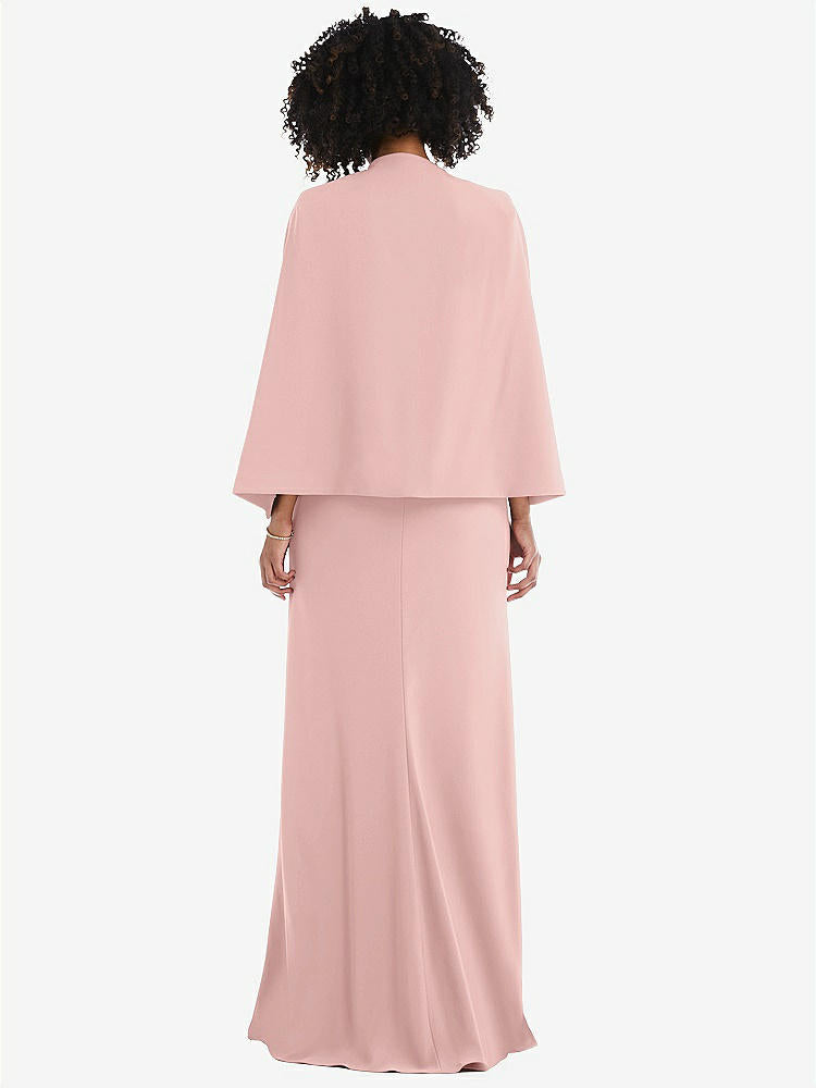 【STYLE: J525】Open-Front Split Sleeve Cape Jacket【COLOR: Rose - PANTONE Rose Quartz】