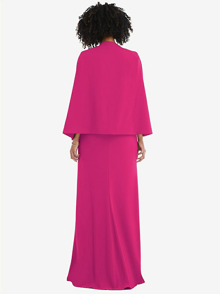 【STYLE: J525】Open-Front Split Sleeve Cape Jacket【COLOR: Think Pink】