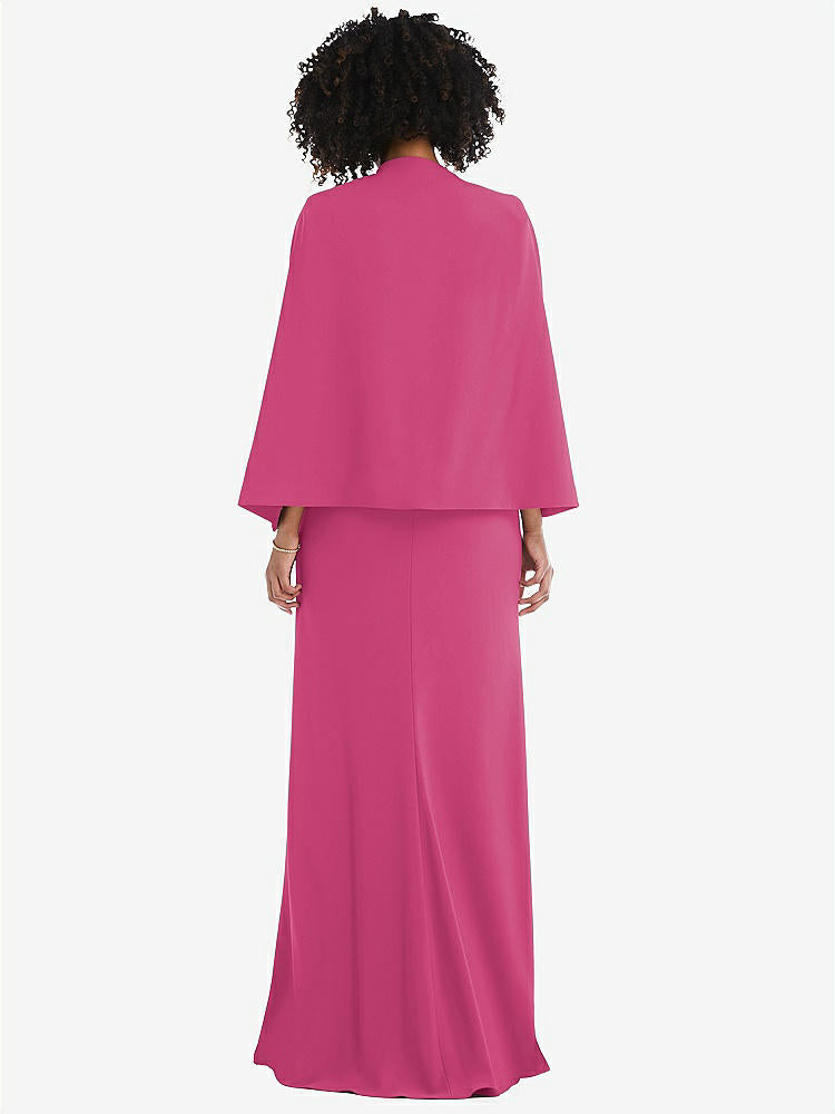 【STYLE: J525】Open-Front Split Sleeve Cape Jacket【COLOR: Tea Rose】