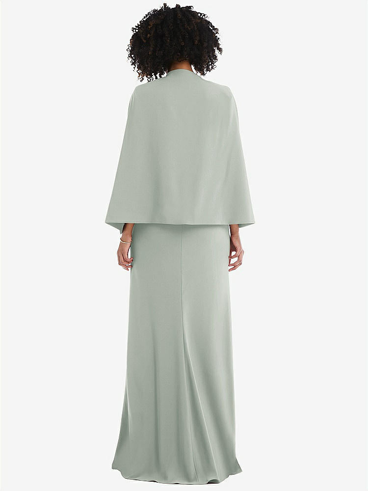 【STYLE: J525】Open-Front Split Sleeve Cape Jacket【COLOR: Willow Green】
