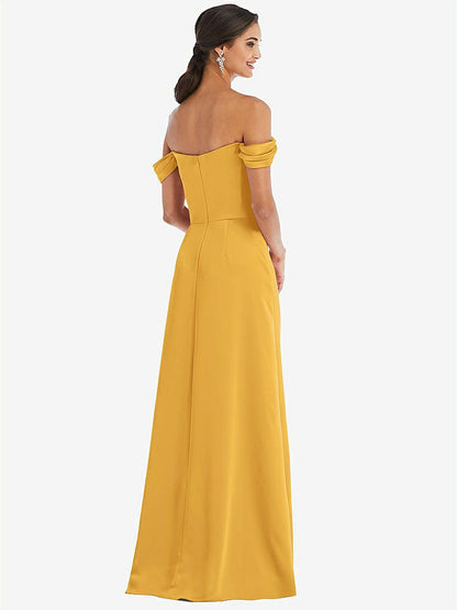 【NEW】【STYLE: 3079】ドレープ pretat 肩から maxi ドレス【COLOR: NYC Yellow】【SIZE: 00-30W】