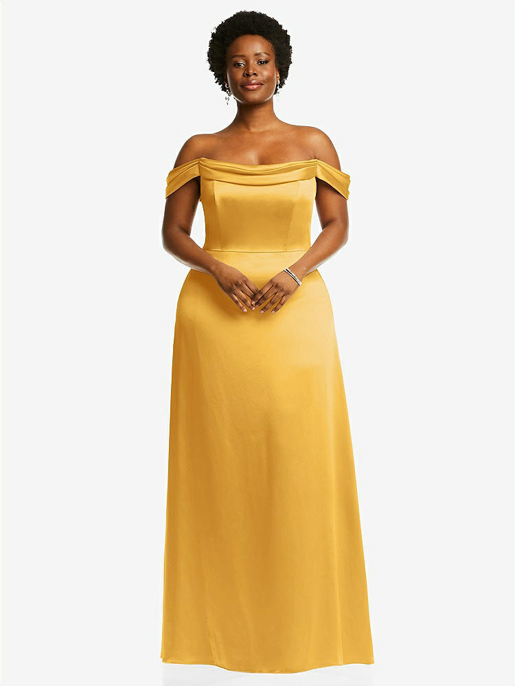 【NEW】【STYLE: 3079】ドレープ pretat 肩から maxi ドレス【COLOR: NYC Yellow】【SIZE: 00-30W】