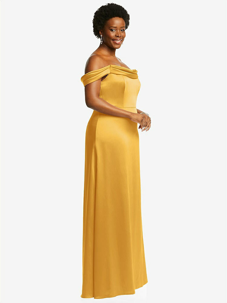 【NEW】【STYLE: 3079】ドレープ pretat 肩から maxi ドレス【COLOR: NYC Yellow】【SIZE: 00-30W】