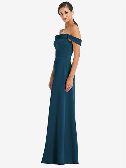【NEW】【STYLE: 3079】ドレープ pretat 肩から maxi ドレス【COLOR: Atlantic Blue】【SIZE: 00-30W】