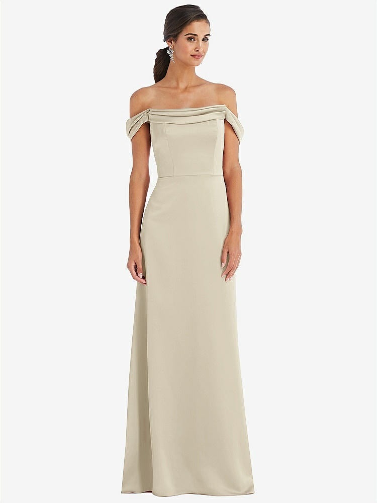 【NEW】【STYLE: 3079】ドレープ pretat 肩から maxi ドレス【COLOR: Champagne】【SIZE: 00-30W】