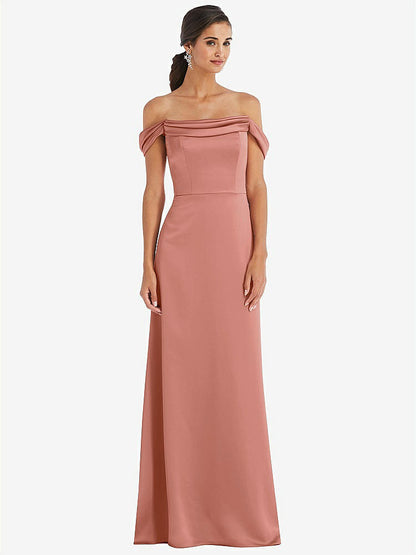 【NEW】【STYLE: 3079】ドレープ pretat 肩から maxi ドレス【COLOR: Desert Rose】【SIZE: 00-30W】