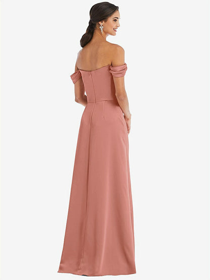 【NEW】【STYLE: 3079】ドレープ pretat 肩から maxi ドレス【COLOR: Desert Rose】【SIZE: 00-30W】