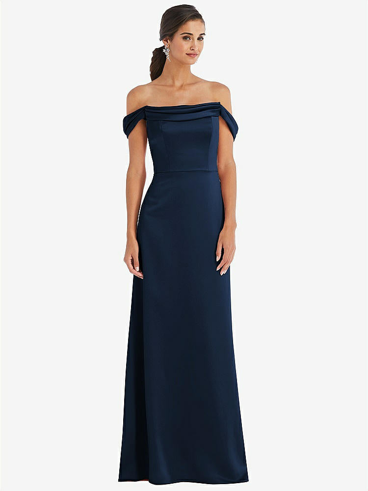 【NEW】【STYLE: 3079】ドレープ pretat 肩から maxi ドレス【COLOR: Midnight Navy】【SIZE: 00-30W】